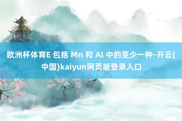 欧洲杯体育E 包括 Mn 和 Al 中的至少一种-开云(中国)kaiyun网页版登录入口